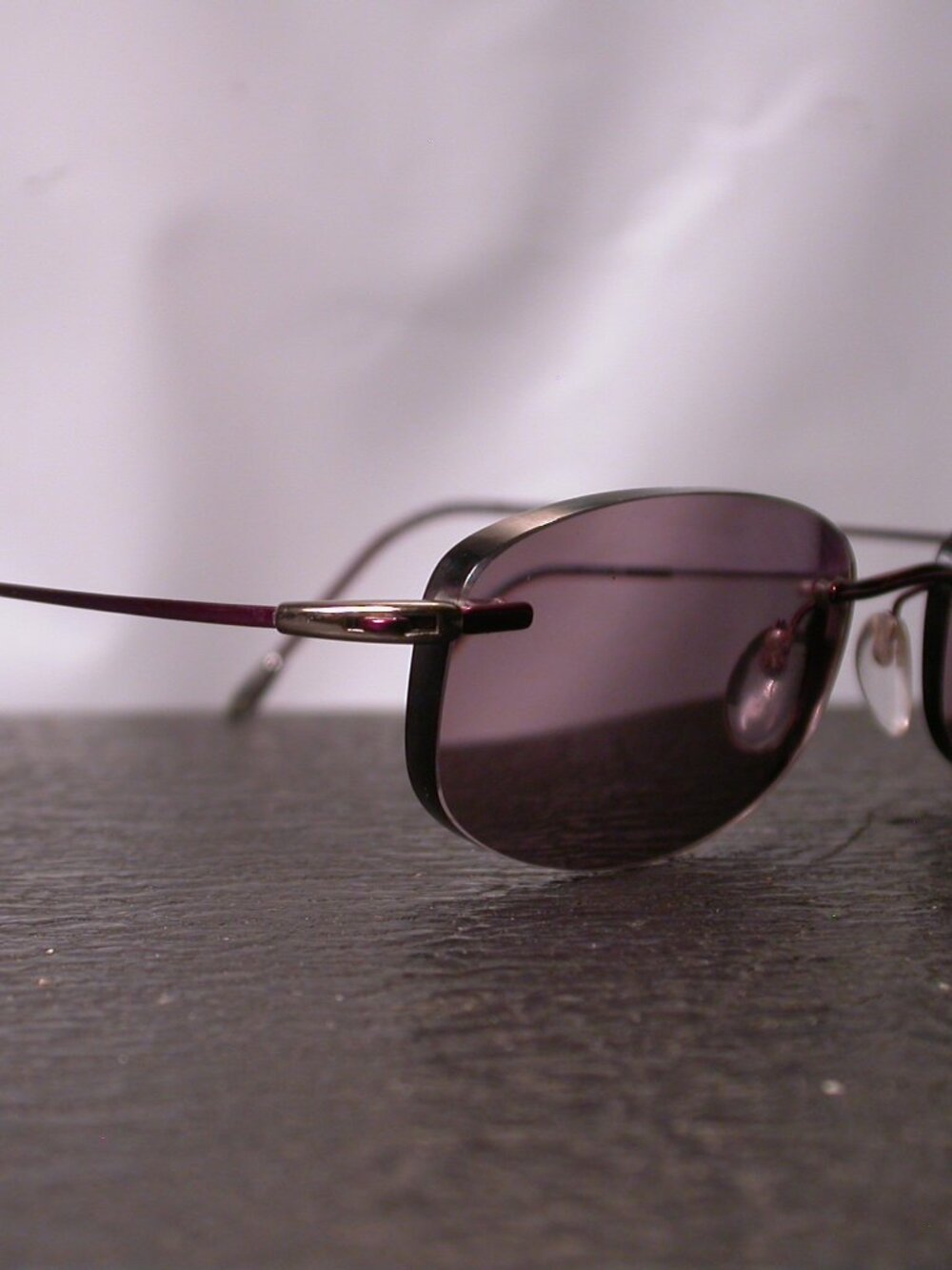 Silhouette Titan Frameless Purple Chrome Eyeglasses Made in Austria RX